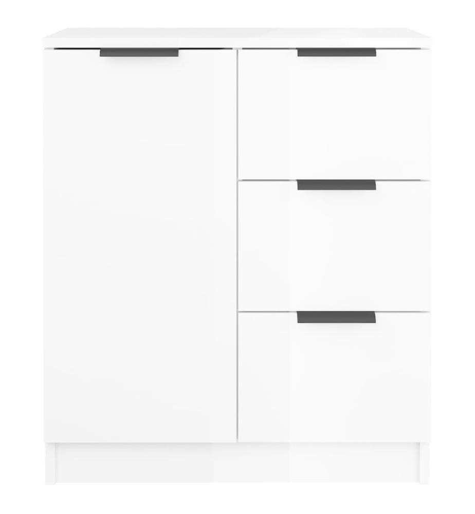 Sideboard Hochglanz-Weiss 60x30x70 cm Holzwerkstoff