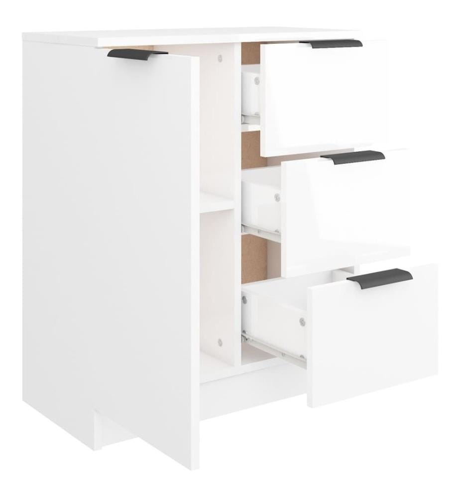 Sideboard Hochglanz-Weiss 60x30x70 cm Holzwerkstoff