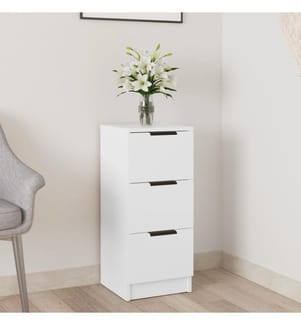 Buffet Blanc 30x30x70 cm Bois d'ingénierie