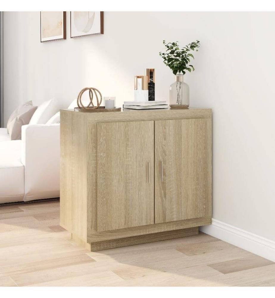 Buffet Chêne sonoma 80x40x75 cm Bois d'ingénierie
