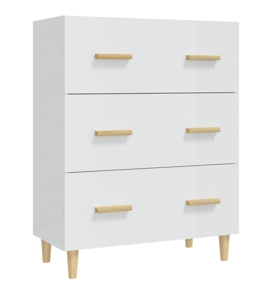 Sideboard Hochglanz-Weiss 70x34x90 cm Holzwerkstoff