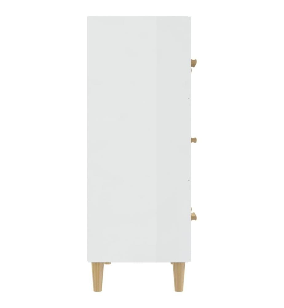 Sideboard Hochglanz-Weiss 70x34x90 cm Holzwerkstoff