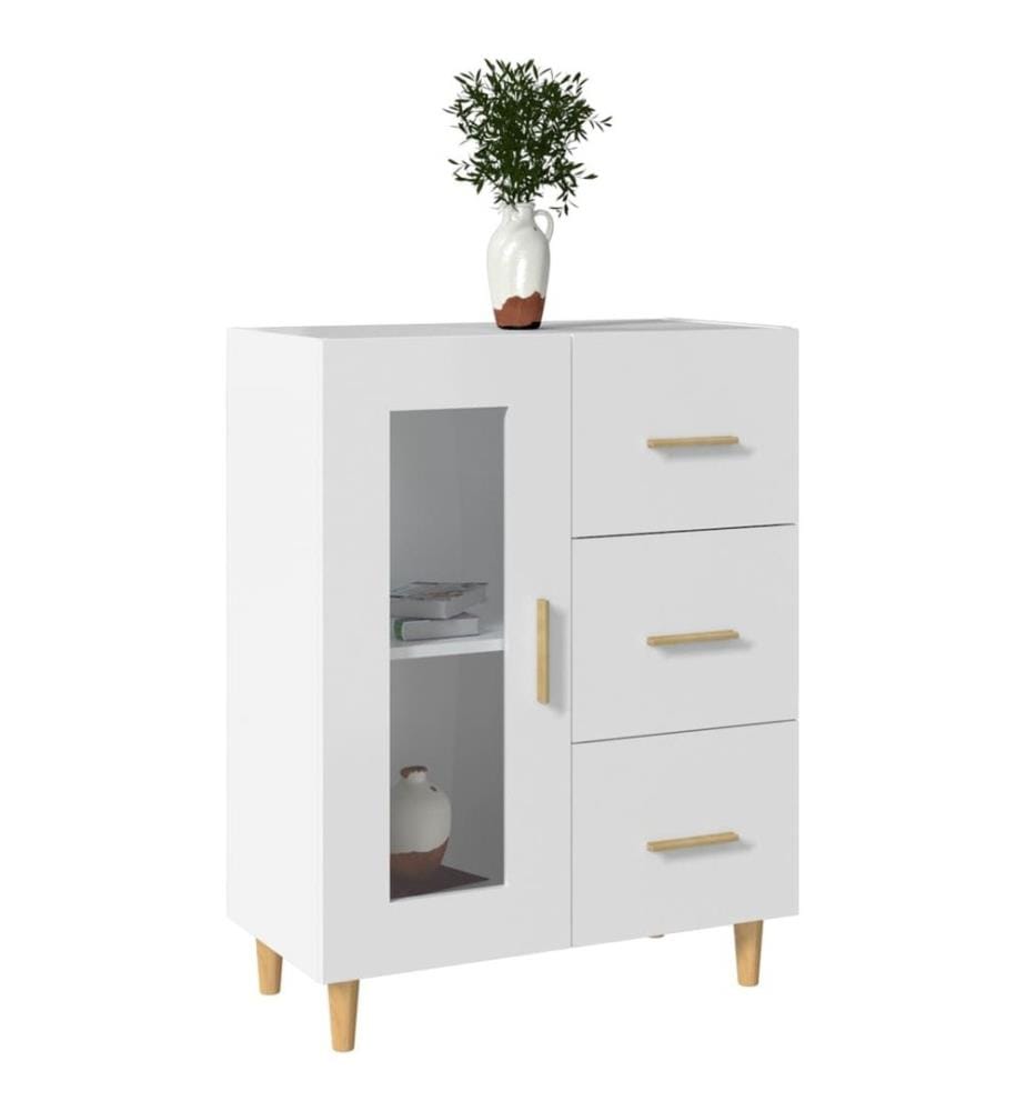 Buffet blanc 69,5x34x90 cm bois d'ingénierie
