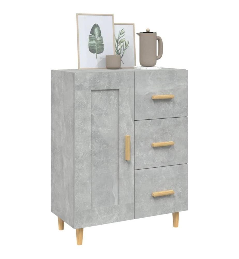 Buffet Gris béton 69,5x34x90 cm Bois d'ingénierie