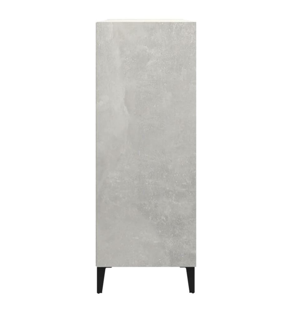 Buffet Gris béton 69,5x32,5x90 cm Bois d'ingénierie