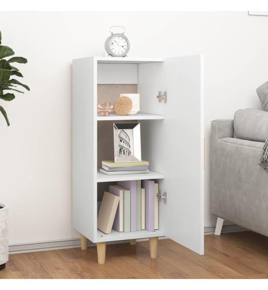 Buffet Blanc 34,5x34x90 cm Bois d'ingénierie