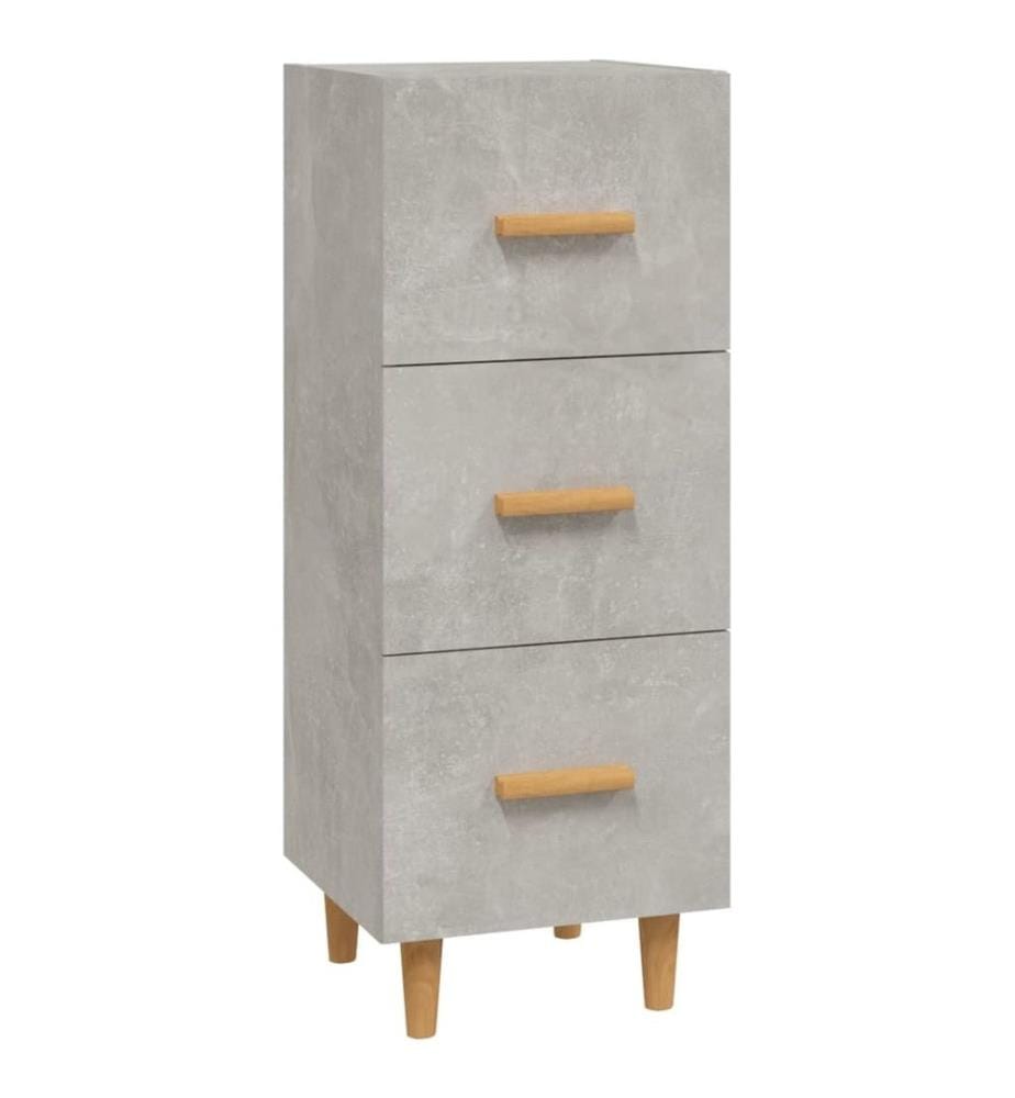 Buffet Gris béton 34,5x34x90 cm Bois d'ingénierie