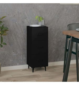 Buffet Noir 34,5x34x90 cm Bois d'ingénierie