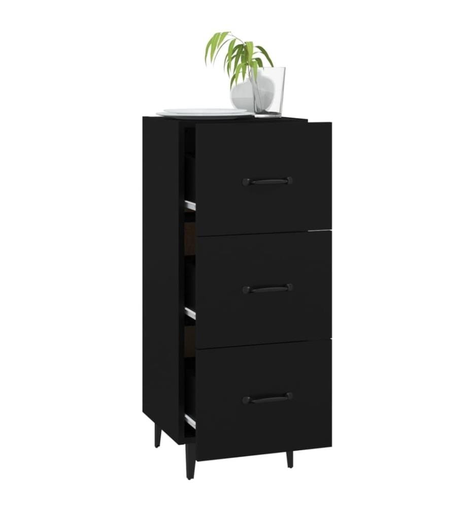 Buffet Noir 34,5x34x90 cm Bois d'ingénierie