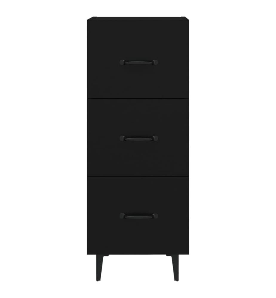 Buffet Noir 34,5x34x90 cm Bois d'ingénierie