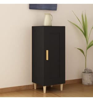 Sideboard Schwarz 34,5x34x90 cm Holzwerkstoff