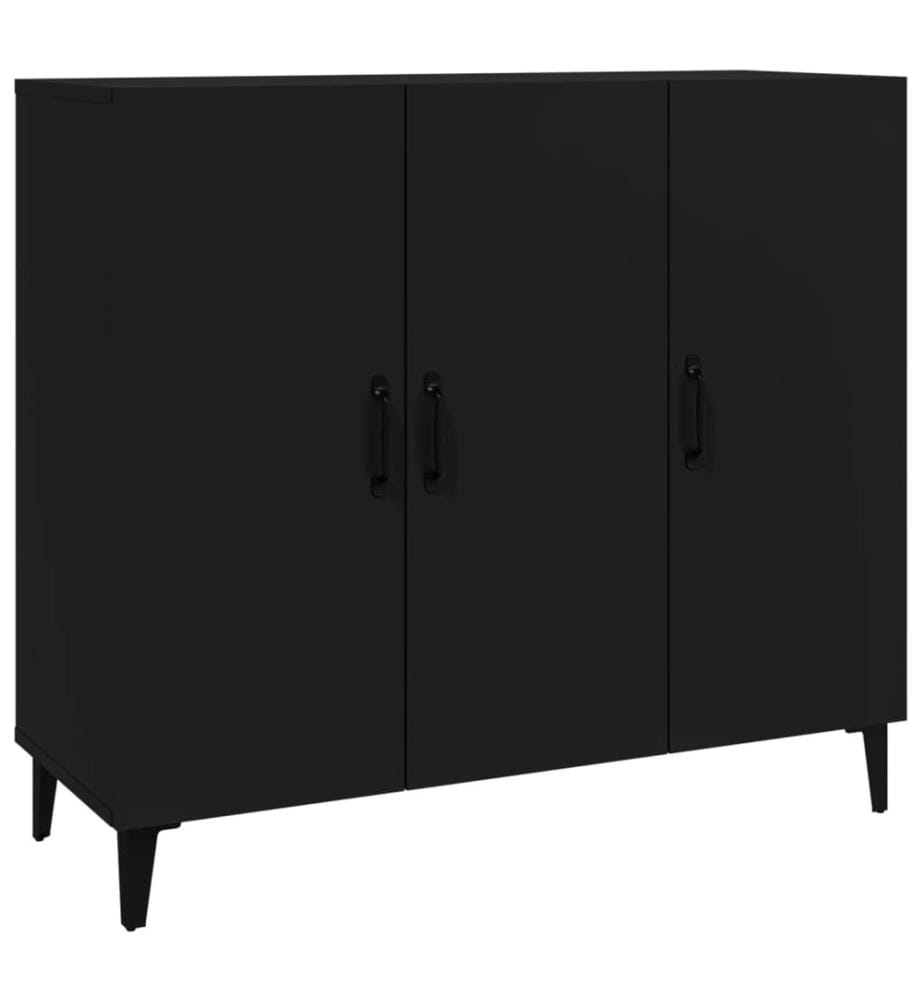 Sideboard Schwarz 90x34x80 cm Holzwerkstoff