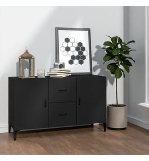 Sideboard Schwarz 100x36x60 cm Holzwerkstoff