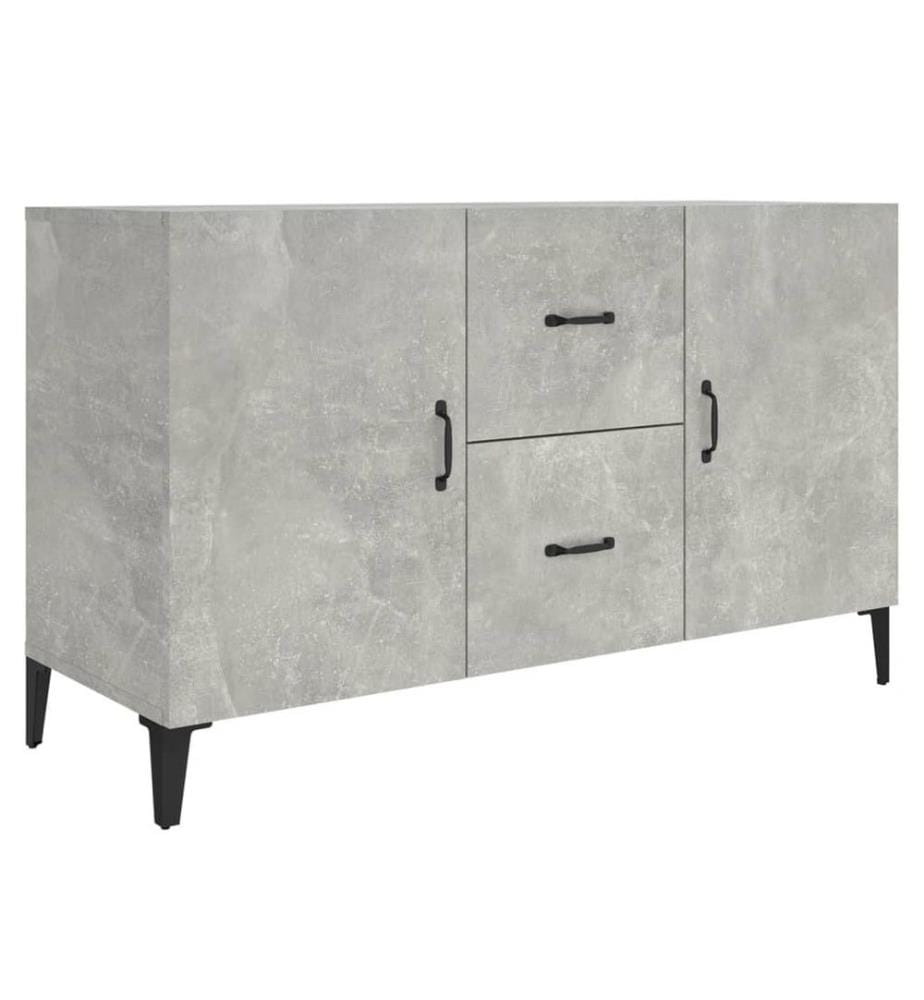 Buffet gris béton 100x36x60 cm bois d'ingénierie