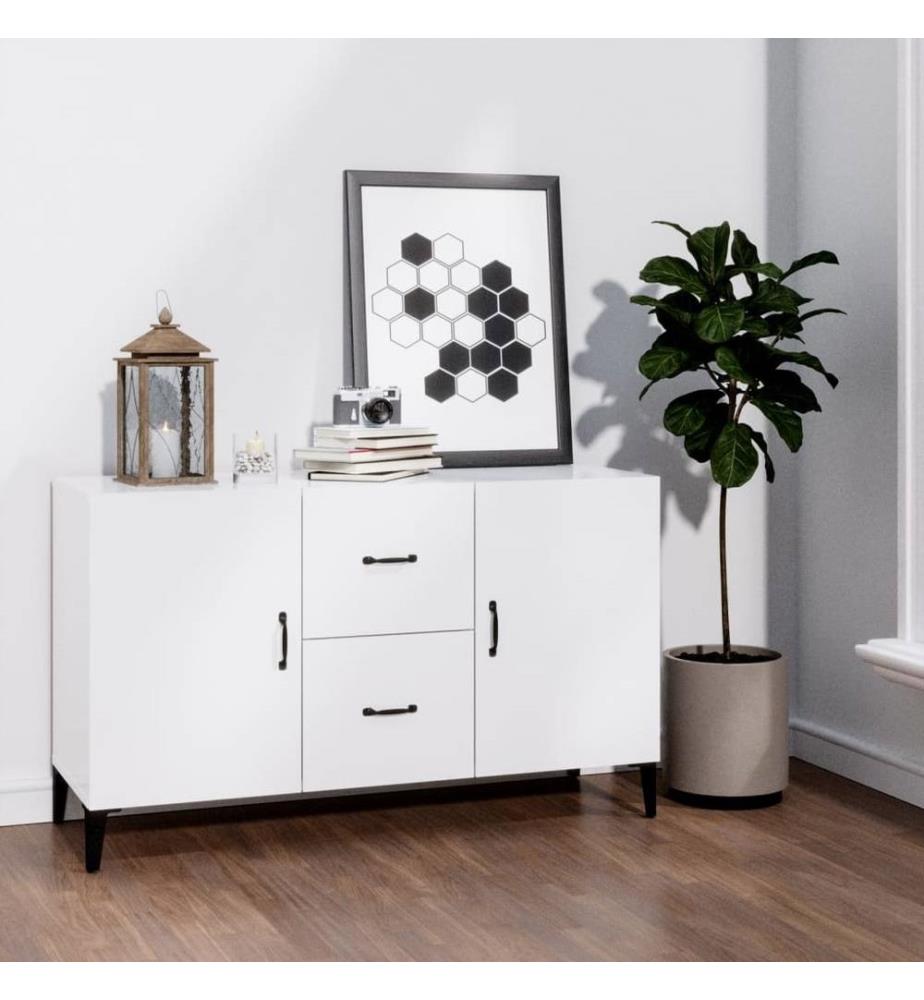Sideboard Hochglanz-Weiss 100x36x60 cm Holzwerkstoff