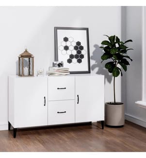 Sideboard Hochglanz-Weiss 100x36x60 cm Holzwerkstoff