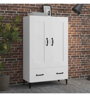 Highboard Weiss 70x31x115 cm Holzwerkstoff