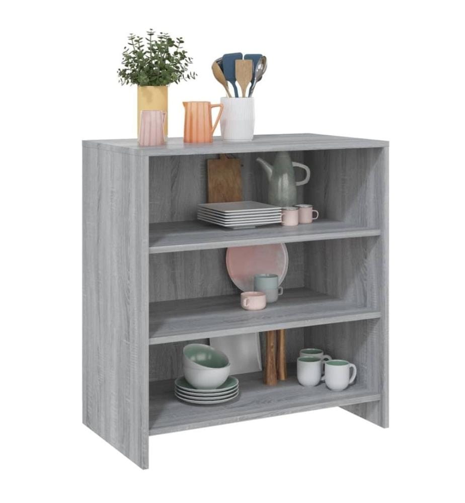 Sideboard Grau Sonoma 70x40,5x75 cm Holzwerkstoff