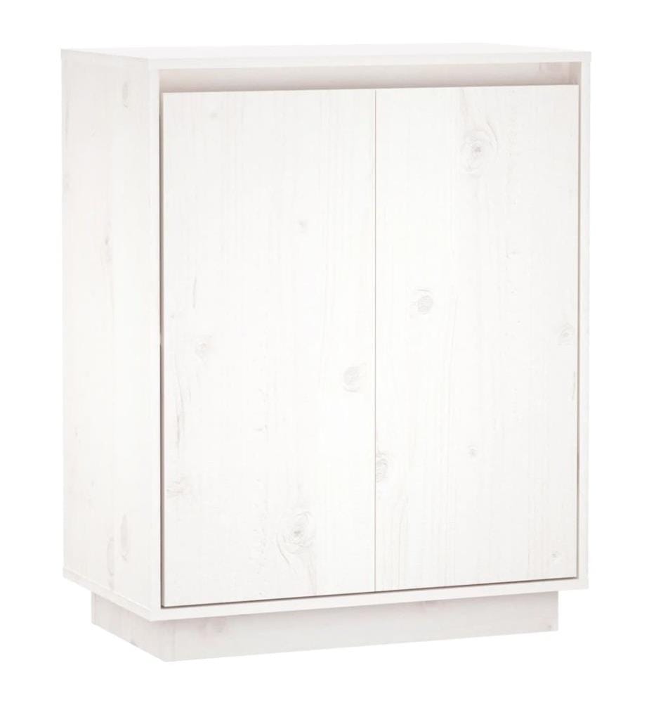 Sideboard Weiss 60x34x75 cm Massivholz Kiefer