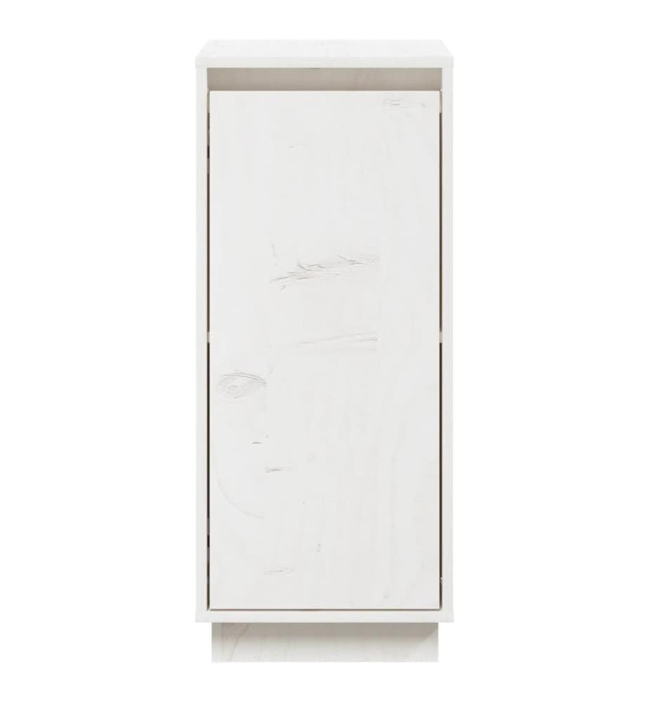 Buffet Blanc 31,5x34x75 cm Bois massif de pin