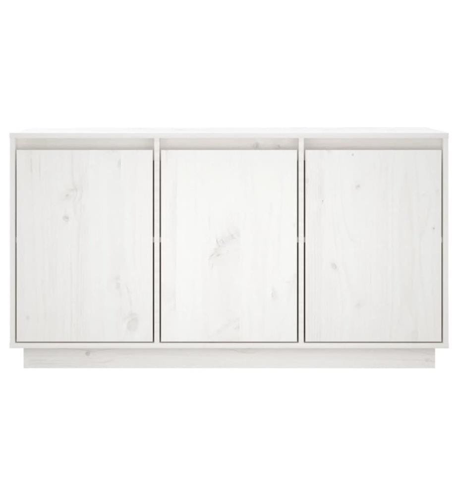 Buffet Blanc 111x34x60 cm Bois massif de pin