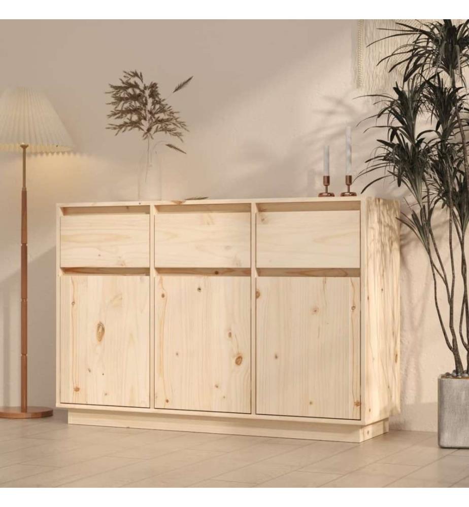 Sideboard 110x34x75 cm Massivholz Kiefer