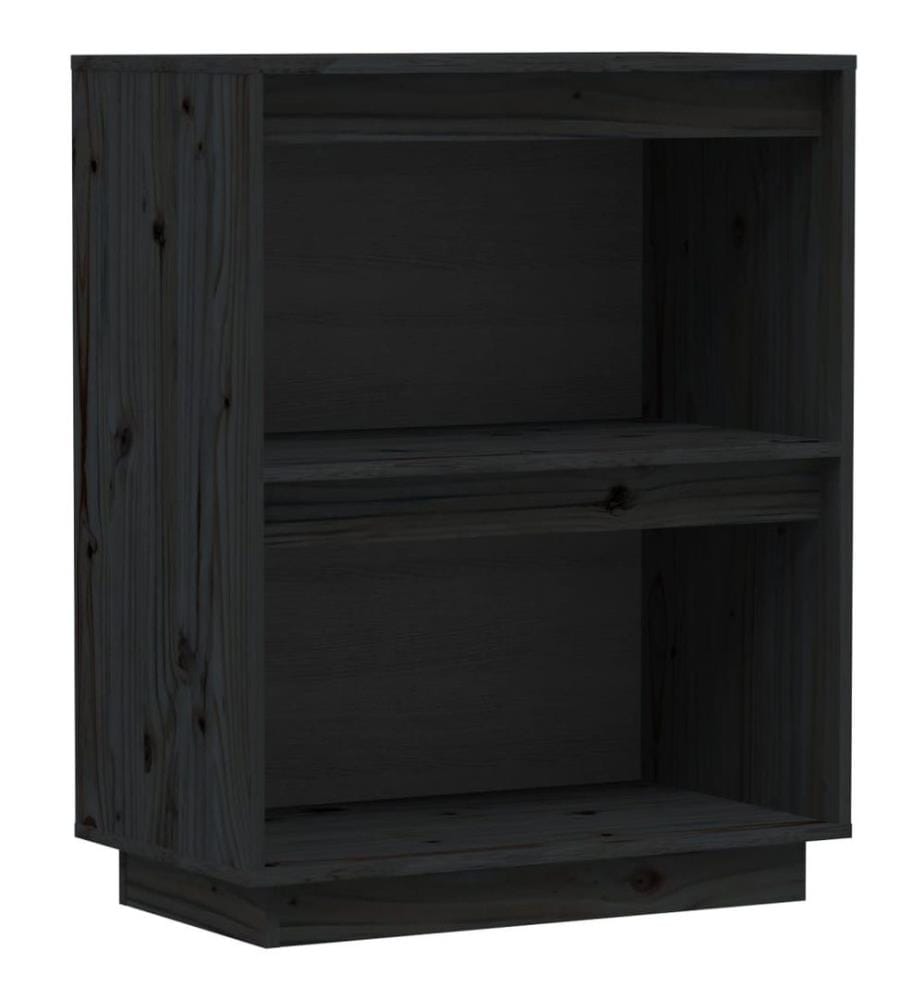 Armoire console Noir 60x34x75 cm Bois de pin solide