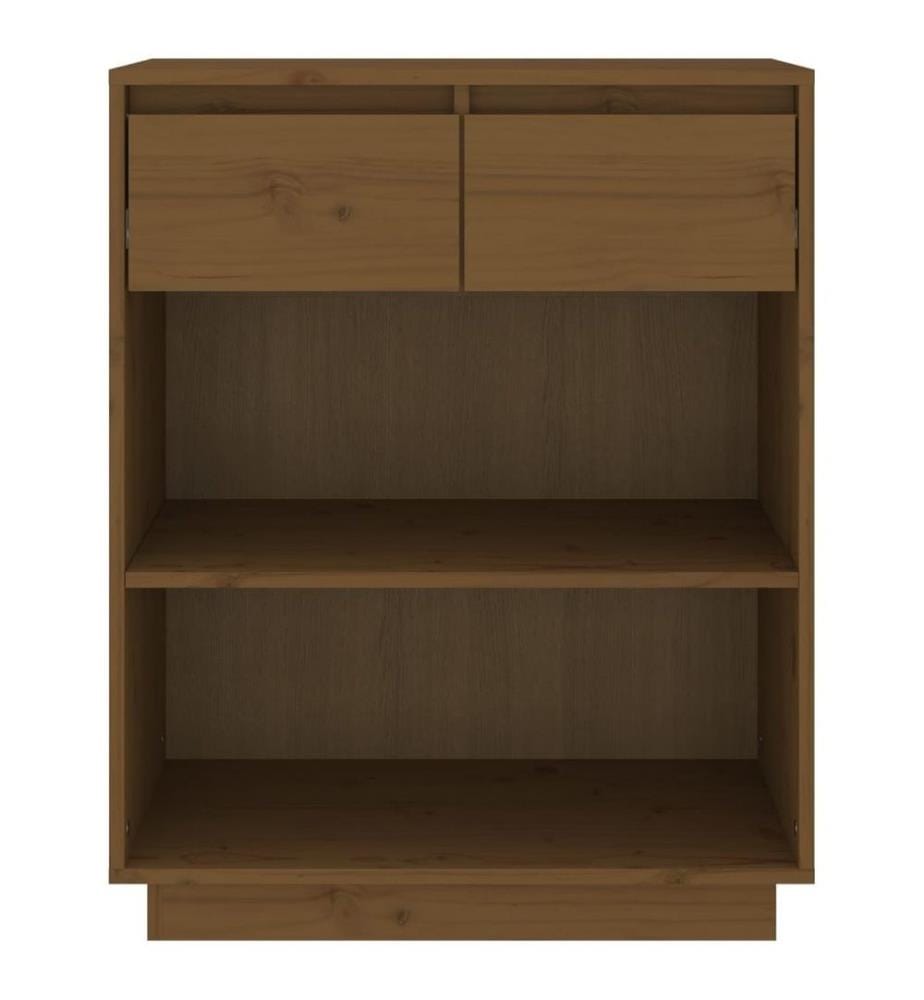 Armoire console Marron miel 60x34x75 cm Bois de pin solide