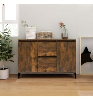 Buffet Chêne fumé 104x35x70 cm Bois d'ingénierie