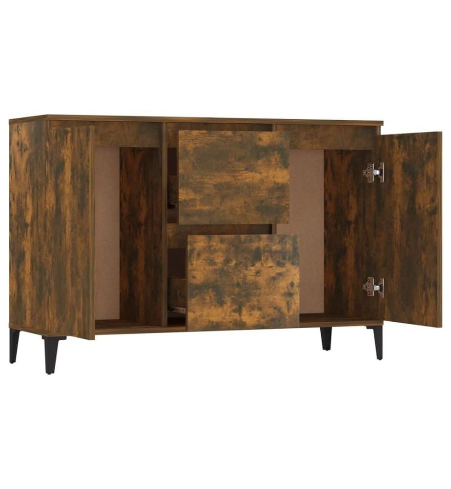 Buffet Chêne fumé 104x35x70 cm Bois d'ingénierie