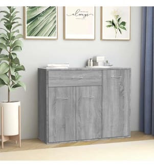 Sideboard Grau Sonoma 88x30x70 cm Holzwerkstoff