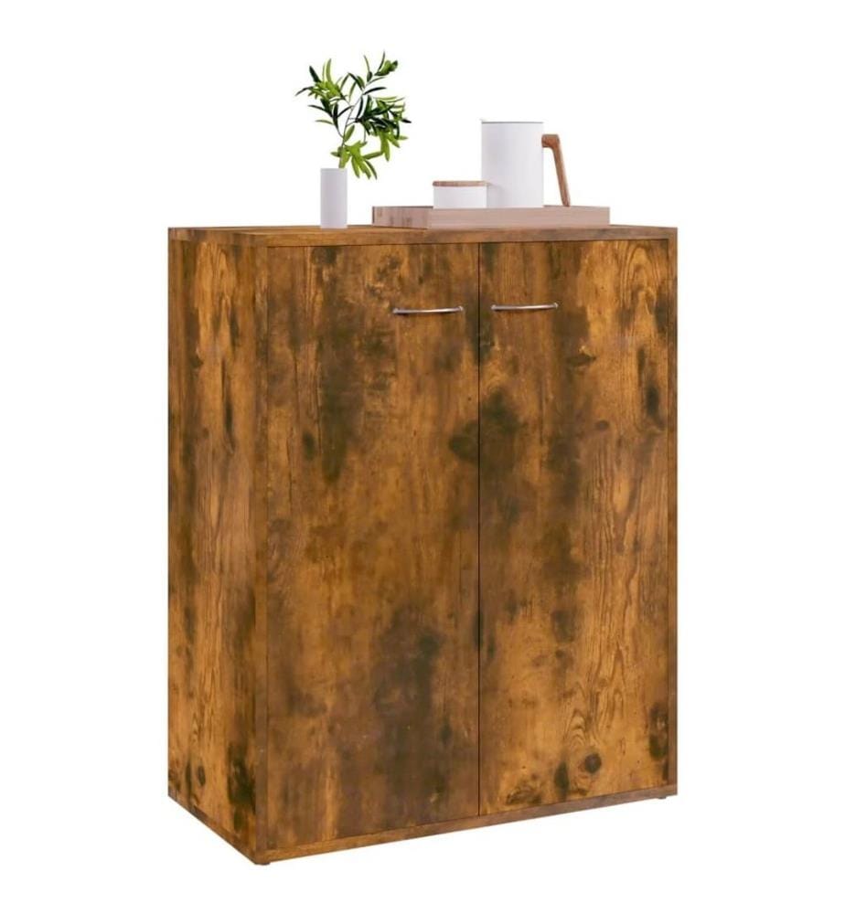 Buffet Chêne fumé 60x30x75 cm Bois d'ingénierie