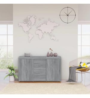 Sideboard Grau Sonoma 120x36x69 cm Holzwerkstoff