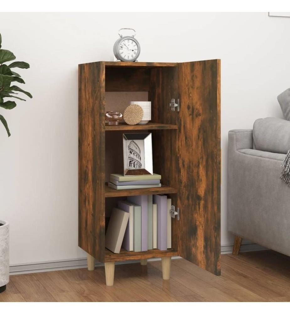 Buffet Chêne fumé 34,5x34x90 cm Bois d'ingénierie