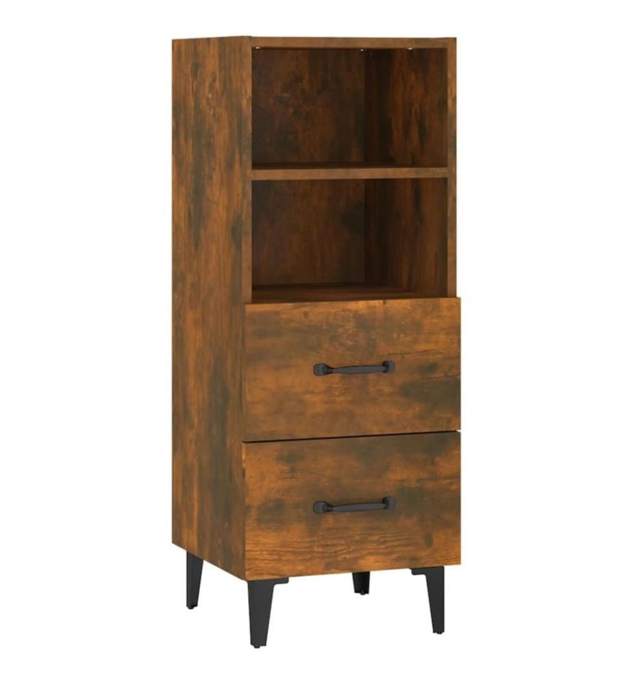 Buffet Chêne fumé 34,5x34x90 cm Bois d'ingénierie