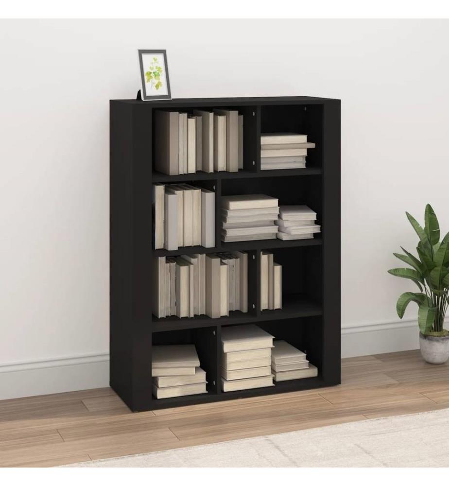 Sideboard Schwarz 80x30x106 cm Holzwerkstoff
