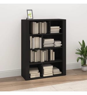 Sideboard Schwarz 80x30x106 cm Holzwerkstoff