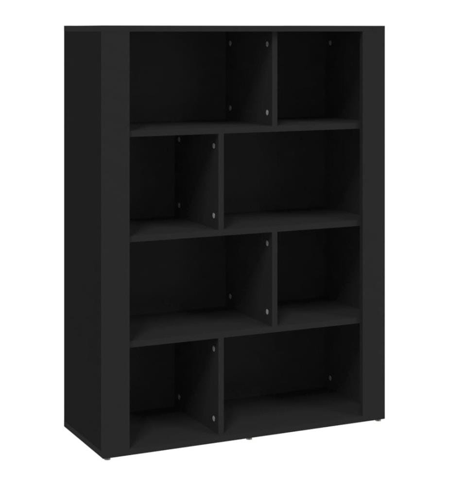 Sideboard Schwarz 80x30x106 cm Holzwerkstoff
