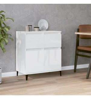 Sideboard Hochglanz-Weiss 60x35x70 cm Holzwerkstoff