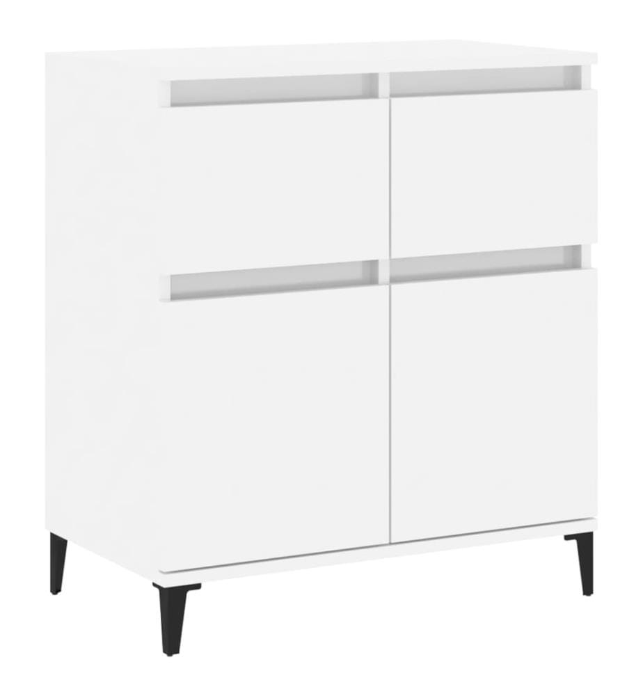 Sideboard Hochglanz-Weiss 60x35x70 cm Holzwerkstoff