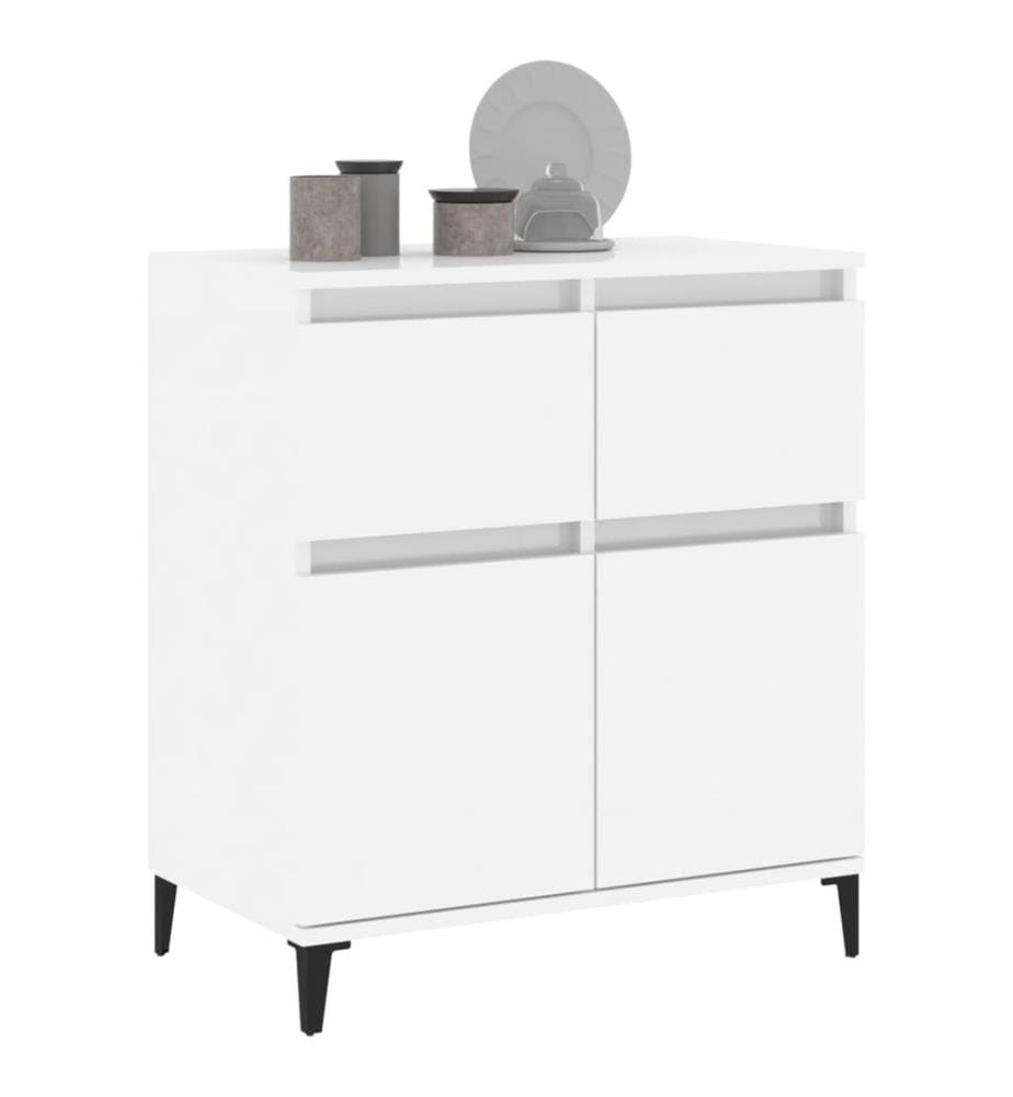 Sideboard Hochglanz-Weiss 60x35x70 cm Holzwerkstoff