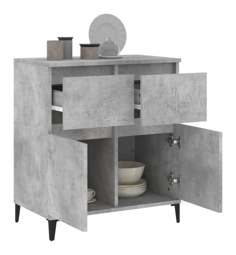 Sideboard Betongrau 60x35x70 cm Holzwerkstoff