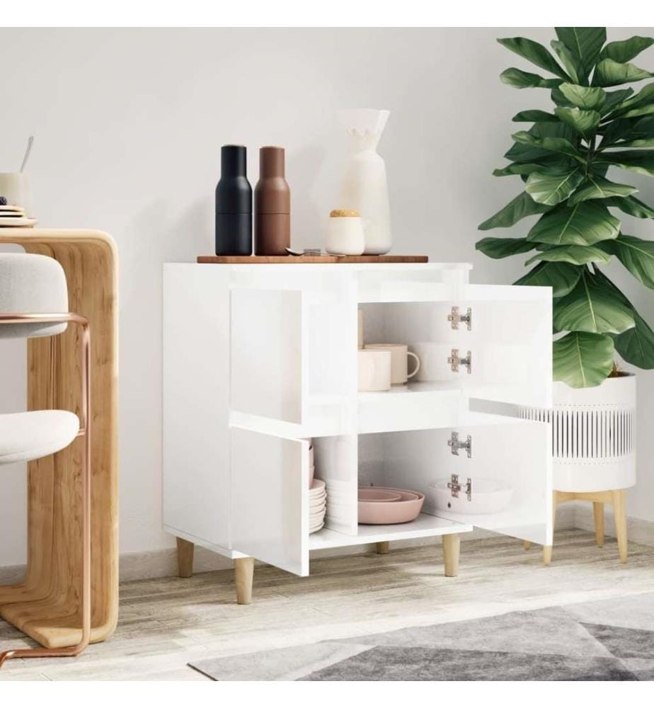 Sideboard Hochglanz-Weiss 60x35x70 cm Holzwerkstoff