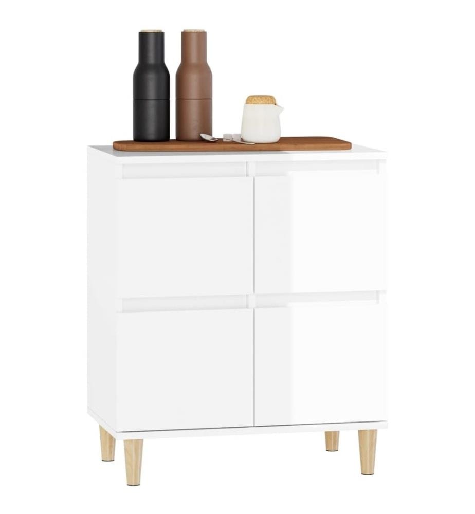 Sideboard Hochglanz-Weiss 60x35x70 cm Holzwerkstoff