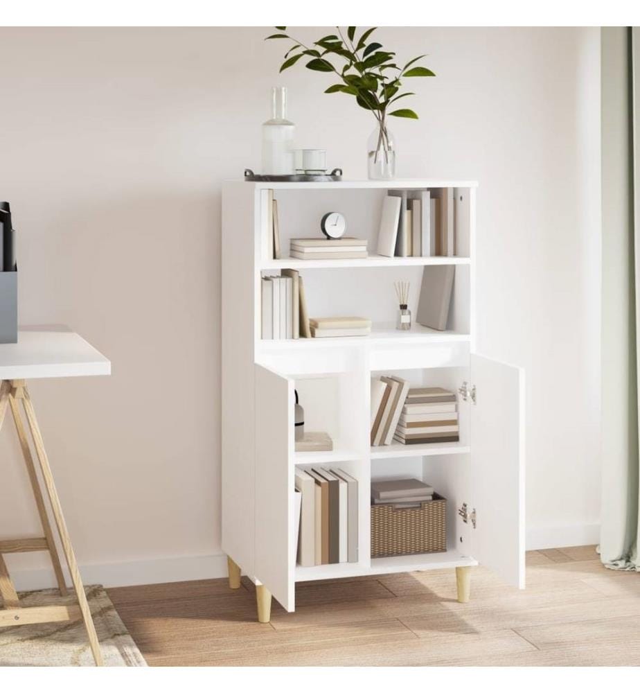 Highboard Weiss 60x36x110 cm Holzwerkstoff