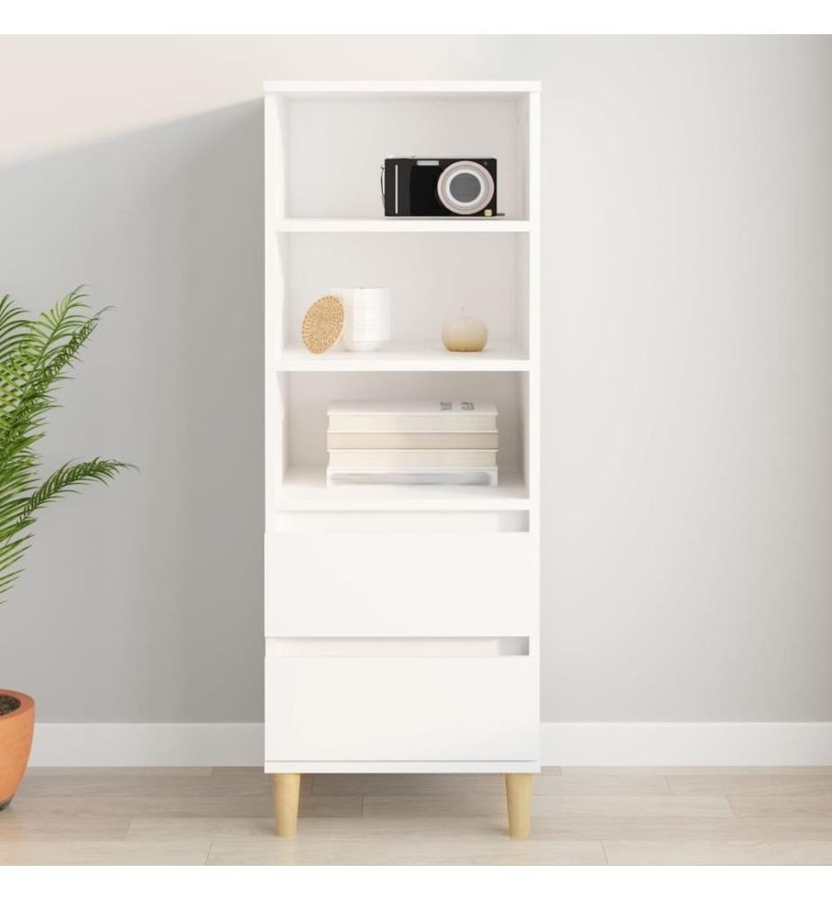 Highboard Weiss 40x36x110 cm Holzwerkstoff