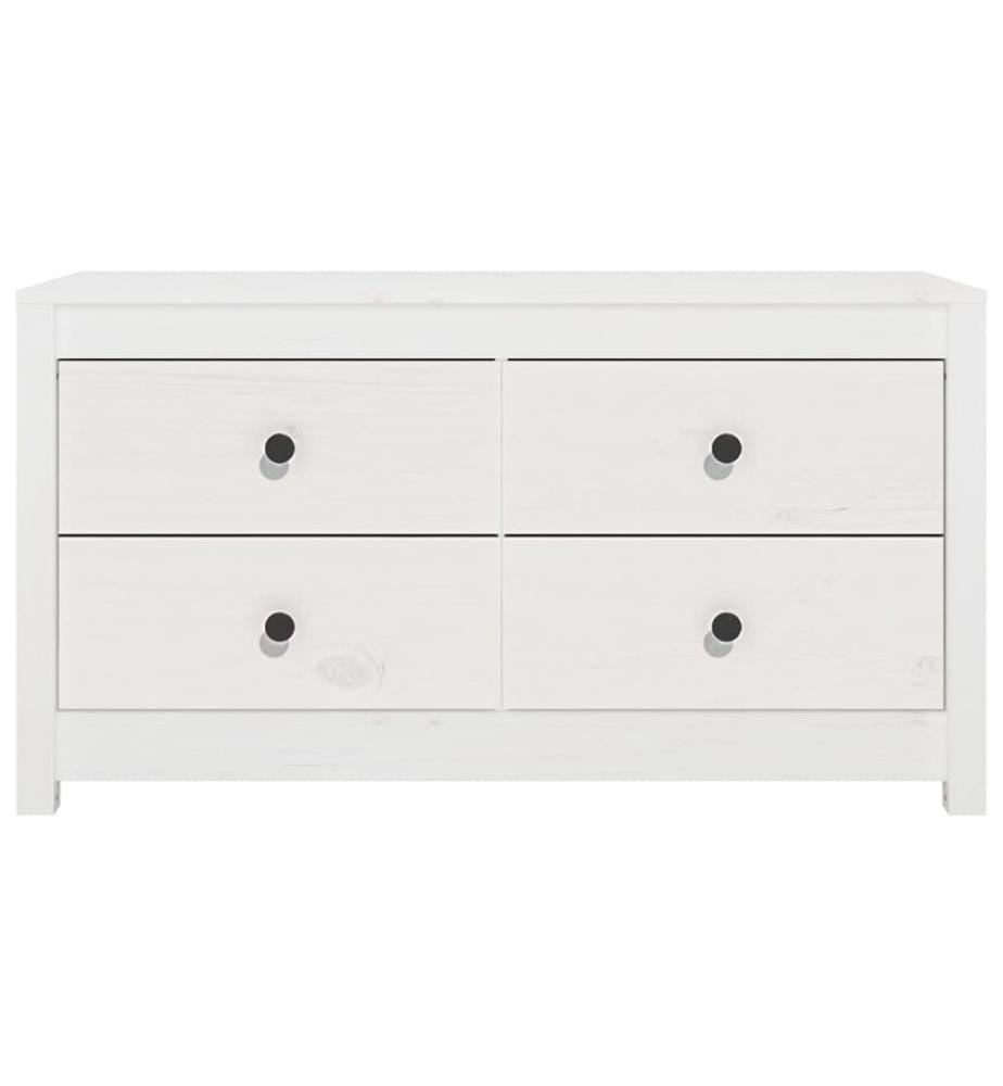 Armoire latérale Blanc 100x40x54 cm Bois de pin massif