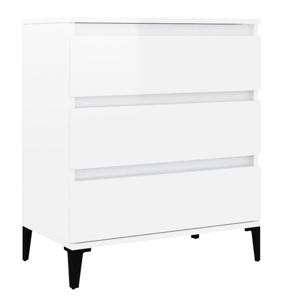 Sideboard Hochglanz-Weiss 60x35x70 cm Holzwerkstoff