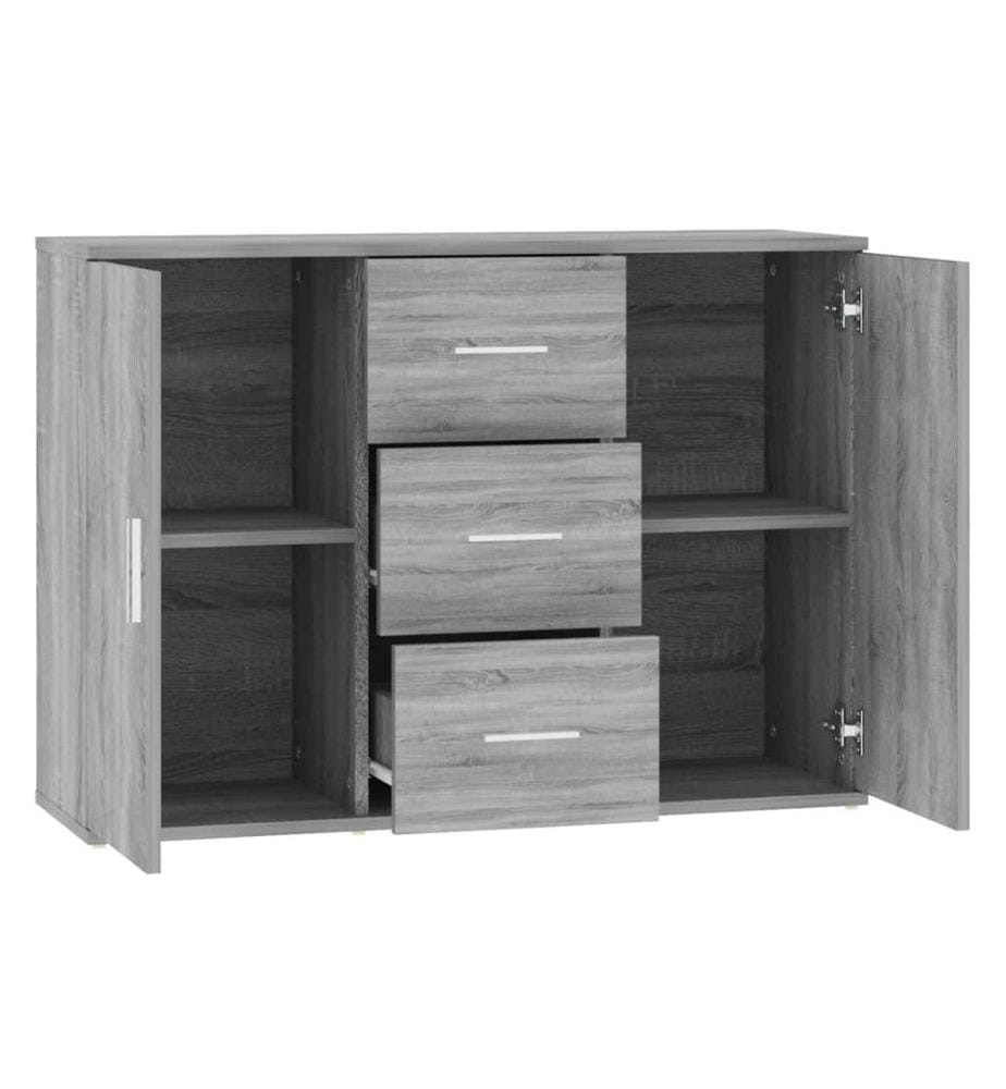 Sideboard Grau Sonoma 91x29,5x65 cm Holzwerkstoff