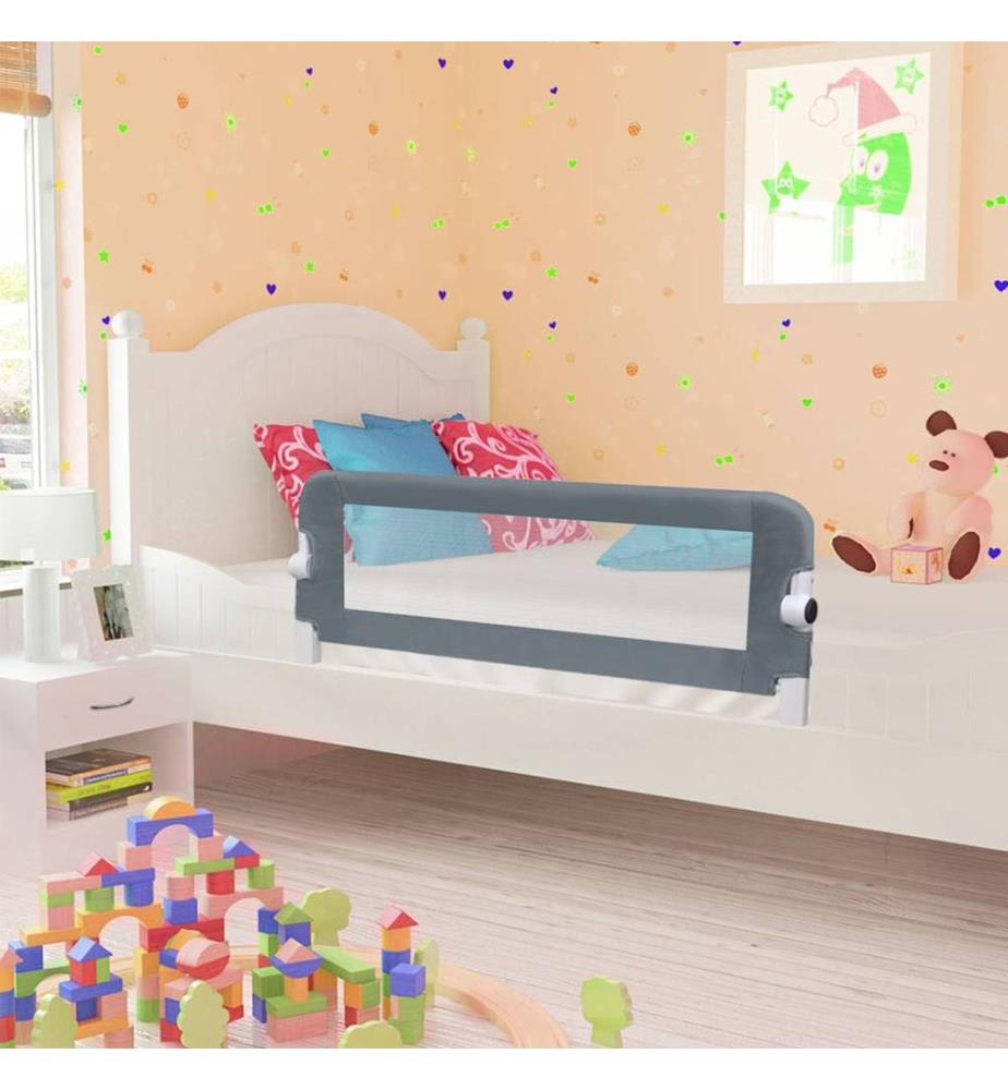 Kleinkind-Bettschutzgitter Grau 102x42 cm Polyester